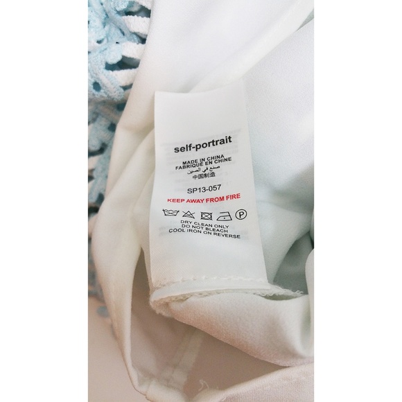 SELF-PORTRAIT Frill Shoulder Panel Lace Mini - Picture 7 of 8